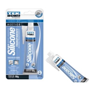 Adesivo  De  Silicone  Acetico  50Gramas  Transparente  Blister