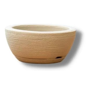 Bacia  Escovado  Com Prato  Bege Nº1