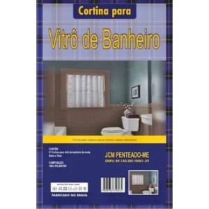 Cortina  Para  Vitrô de  Banheiro  Renda  BRANCA