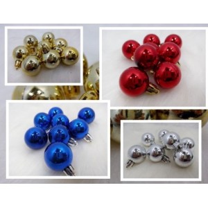 Bola  De Natal Solapa  3 Cm  Com 8 Unidades Sortidos