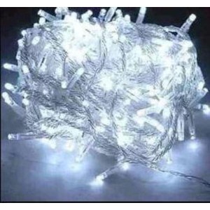 Pisca  100 Lampadas  Led  Branco   8Fases  Fio Trasnparente 127v