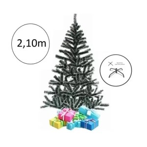 Árvore  De  Natal  Verde  Musgo Ponta  Branca 2,10 Metros