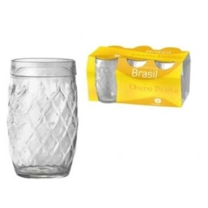 Conjunto Copo Ouro Preto Com 6 Unidade