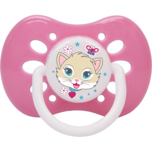 Chupeta Cherie Ventilada Rosa/Branco Bico Ortodôntico Tamanho 2