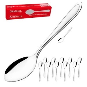 Colher de Mesa  America Caixa Com 12 Unidade