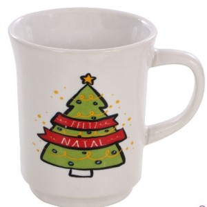 Caneca  Americana  Branca  Decorado  Natal   200 Ml
