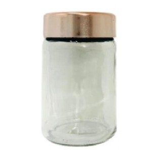 Pote Vidro 600ML Requinte  Rose  Gold