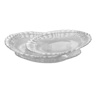 Prato  Cristal  Raso  Com  6  Unidade
