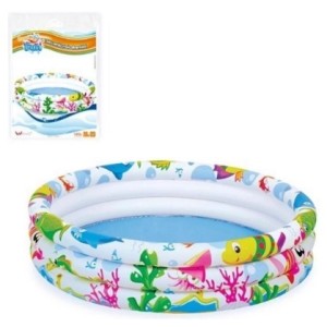 Piscina  Inflável 3 Aneis  Fundo Do Mar  180 Litros