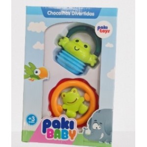 Chocalho  Baby Sapo Com 2  Peças