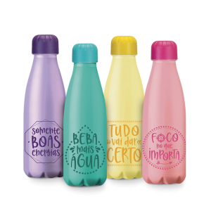 Garrafa Paris Frases Pet 600 ml