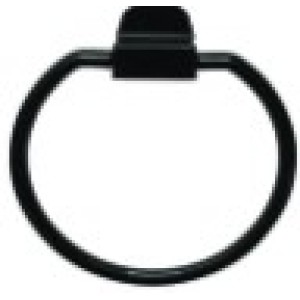 Porta  Toalha  Redondo  Preto Com Ventosa  1 Peças