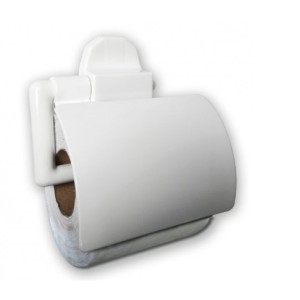 Porta  Papel  Higiênico  Com Tampa  Branco