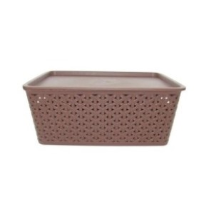 Cesto Organizador  Rattan Médio Café