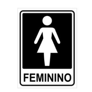 Placa  Feminino 15 x 20 Cm