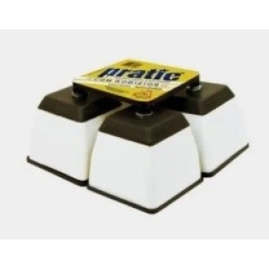 Pé   Para  Fogão e  Geladeira  Pratic   Quadrado  Branco