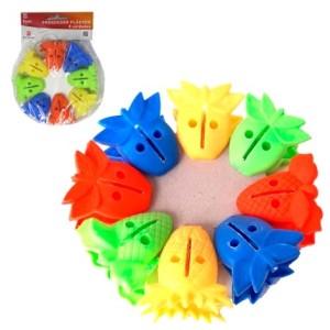Prendedor  De  Plastico Com 8 Peça  4 Cm