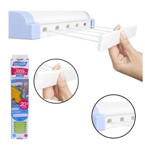 Varal  Automatico  Rotoflex-Branco Com 5 Cordas De 4,1 Metros Cada