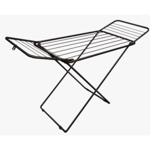 Varal  De Chão  Lugano - Aço - Black  - Com  Abas