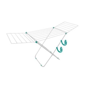 Varal  De  Chão Napoles - Aço  - Branco Com  Abas