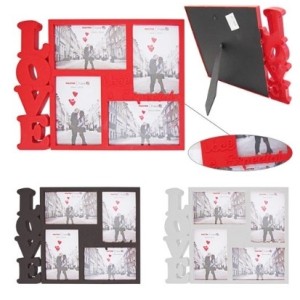 Porta Retrato Plasticos Para 4 Fotos 10 x 15 cm Love