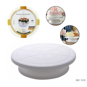 Prato Para Bolo Giratorio  Plastico