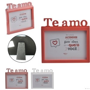 Porta Retrato Plastico  Te Amo  15 x 20 Cm
