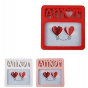 Porta Retrato  Plastico Balões Namorados  10 x 15 Cm