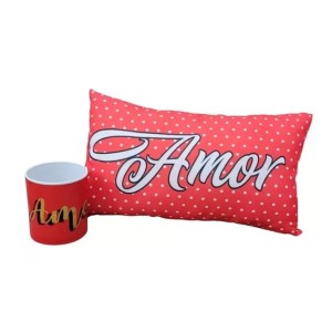 Almofada PP Amor  Com  Canecas  Sortidas