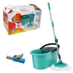 Balde Spin Mop  360° Com Esfregão  6 Litros  123 Clean