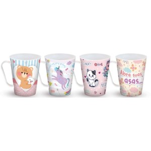 Caneca  Decorada  Infantil  Feminina  430 Ml