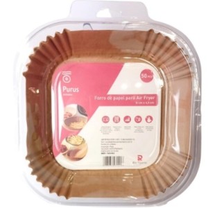 Forma de Papel Para Fritadeira  Air Fryer  16Cm Com 50 unidades