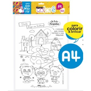 Collorê  Fit  A4 Contos   Clássicos 8 Folhas