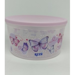 New Pratt 500 Ml  Translucido  Borboleta  Tampa  Lilas