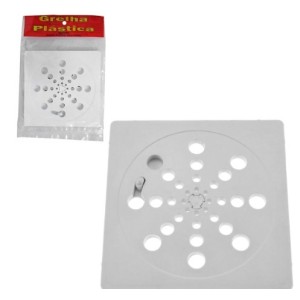 Grelha Quadrada 150 mm Abre/ Fecha Plastica