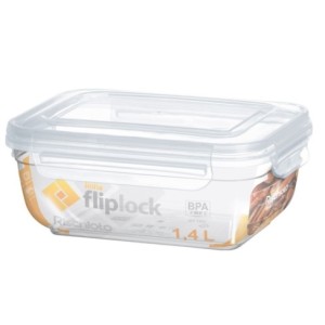 Pote  Retangular  Fliplock 1,4 Litros