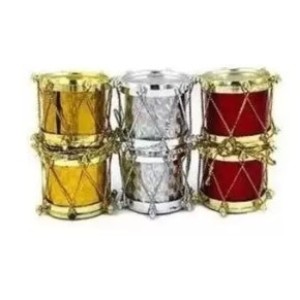 Enfeite Tambor  Colorido 4 Cm  6 Peças