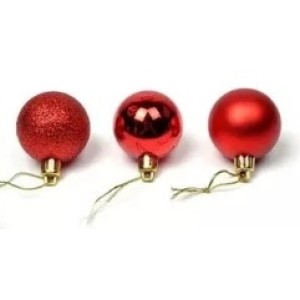 Bola  De  Natal  3 Cm  Com 9 Unidade Solapa  Sortidos