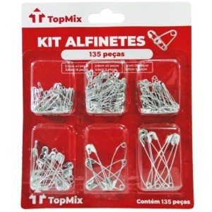 Kit Alfinetes De Segurança  Com 135 Peças