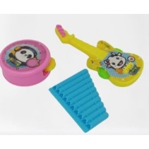 Conjunto  Musical Com  1 Gaita, 1 Guitarra, 1 Pandeiro  De  Plastico