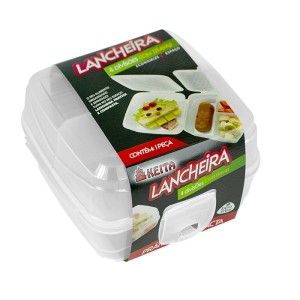 Lancheira   Dupla Com  Divisória  Translucida