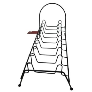 Suporte  Para  Pratos De Metal 10 Lugares  Preto