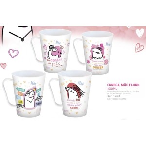 Caneca  Decorada  Flork Mãe  430 Ml