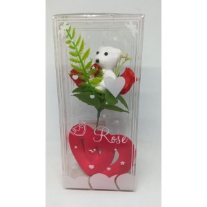 Enfeite Coração + Flor + Ursinho