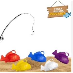 Peixe Para Pescaria Com 10 Unidades  Soprado