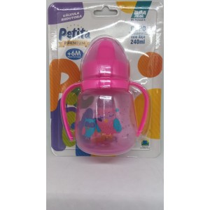 Copo Com Valvula +Alça Corujinha Color Rosa 240 Ml