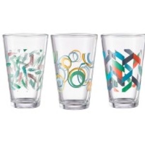 Jogo 3 Copos  Vidro Florencia 300 Ml