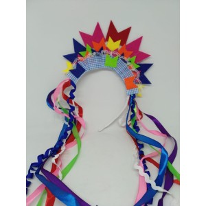 Tiara  Junina Com  Trançados e  Fitilhos