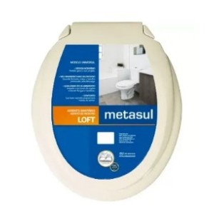 Assento  Sanitario  Plastico Loft  Metasul  Bege