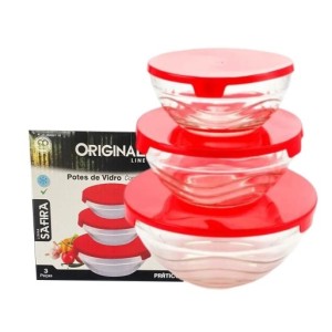 Jogo De Potes Com 3 Unidades Preto